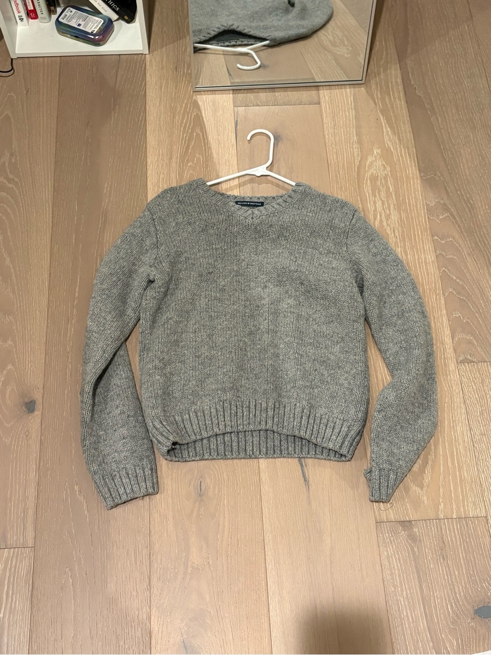 Brandy Gray Crewneck Knit Sweater